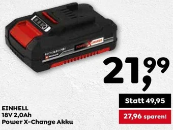 ADEG EINHELL 18V 2,0Ah Power X-Change Akku Angebot