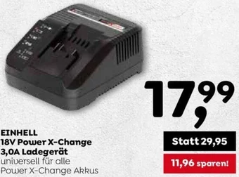 ADEG EINHELL 18V Power X-Change 3,0A Ladegerät Angebot