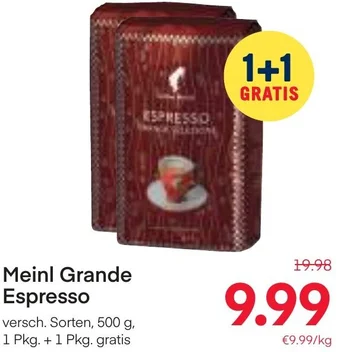 MPreis Meinl Grande Espresso 500 g Angebot