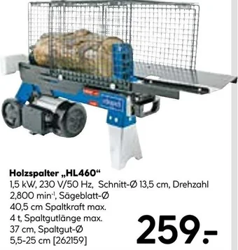 Hellweg Holzspalter ,,HL460 Angebot