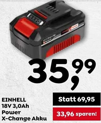 ADEG EINHELL 18V 3,0Ah Power X-Change Akku Angebot