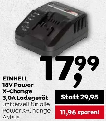 ADEG EINHELL 18V Power X-Change 3,0A Ladegerät Angebot