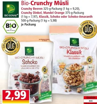Norma Bio-Crunchy Müsli Angebot