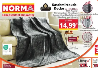 Norma Kaschmirtouch- Decke ca. 150 x 200 cm Angebot