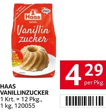 Transgourmet Haas Vanillinzucker per Pkg. Angebot