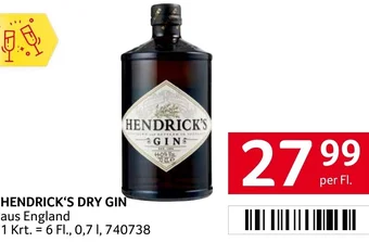 Transgourmet HENDRICK'S DRY GIN per Fl. Angebot