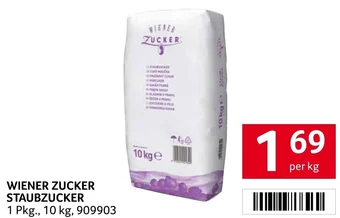 Transgourmet WIENER ZUCKER STAUBZUCKER per kg Angebot