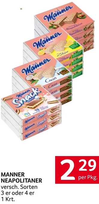 Transgourmet MANNER NEAPOLITANER per Pkg. Angebot
