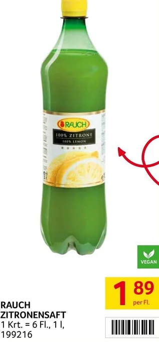 Transgourmet RAUCH ZITRONENSAFT per FI. Angebot