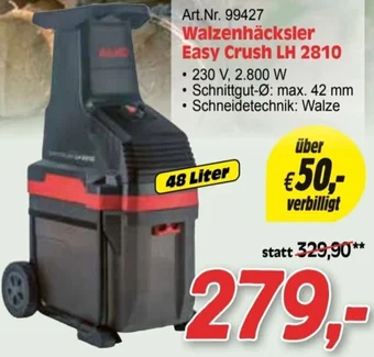 Zgonc Walzenhäcksler Easy Crush LH 2810 48 Liter Angebot