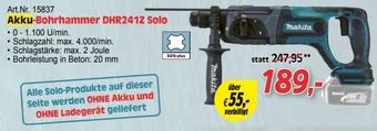 Zgonc makita Akku-Bohrhammer DHR241Z Solo Angebot