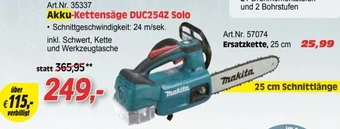Zgonc makita Akku-Kettensäge DUC254Z Solo Angebot