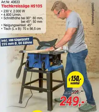 Zgonc Tischkreissäge HS105 Angebot