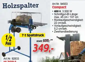 Zgonc Holzspalter Compact Angebot