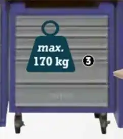 Zgonc Werkstattwagen Maße mit Rädern (L x B x H): 66 x 44,7 x 79,5 cm Angebot