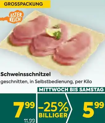 Billa Schweinsschnitzel Angebot