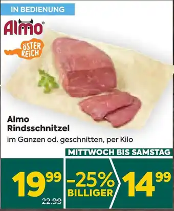 Billa Almo Rindsschnitzel per kilo Angebot