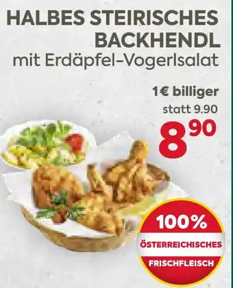 Billa HALBES STEIRISCHES BACKHENDL Angebot