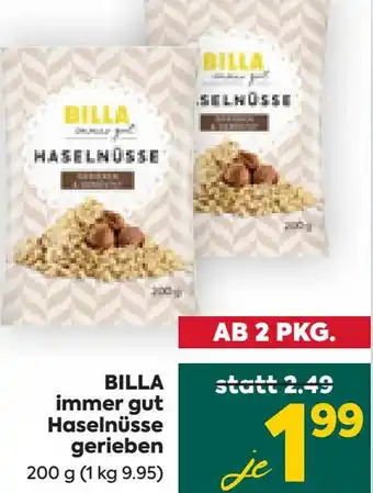 Billa BILLA immer gut Haselnüsse gerieben 200 g Angebot