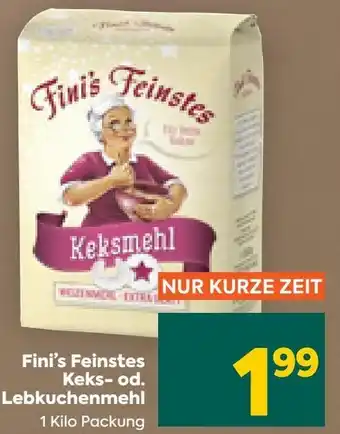 Billa Fini's Feinstes Keks- od. Lebkuchenmehl 1 Kilo Packung Angebot