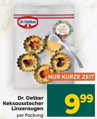 Billa Dr. Oetker Keksausstecher Linzeraugen per Packung Angebot