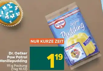 Billa Dr. Oetker Paw Patrol Vanillepudding 111 g Packung Angebot