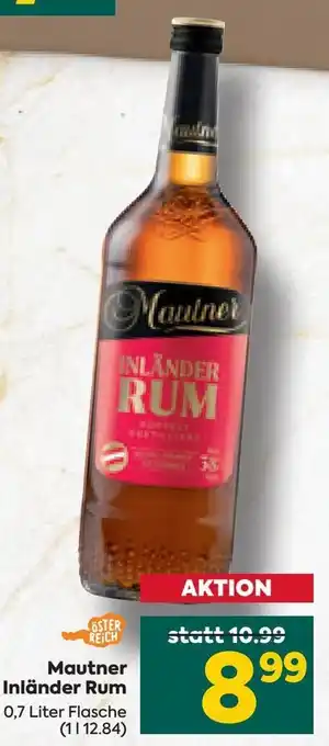 Mautner Inländer Rum 0,7 Liter Flasche