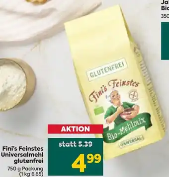 Billa Fini's Feinstes Universalmehl glutenfrei 750 g Packung Angebot