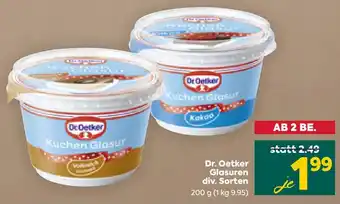 Billa Dr. Oetker Glasuren div. Sorten 200 g Angebot