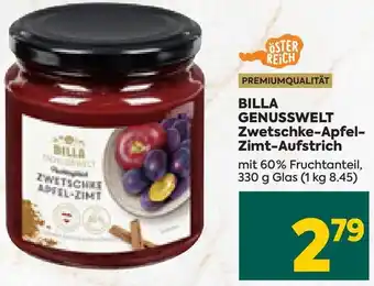 Billa BILLA GENUSSWELT Zwetschke-Apfel-Zimt-Aufstrich 330 g Angebot