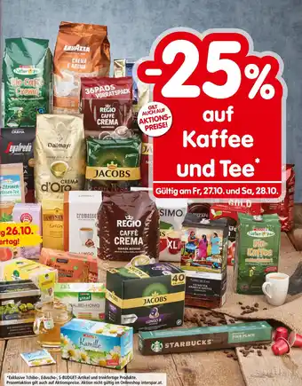 Interspar auf Kaffee und Tee Angebot