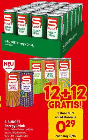 Interspar S-BUDGET Energy Drink 0,25 Liter Angebot