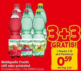 Interspar Waldquelle Frucht still oder prickelnd 1 Liter Angebot