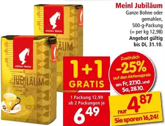 Interspar Meinl Jubiläum 500 g Angebot