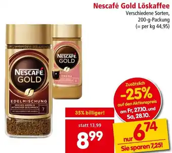 Interspar Nescafé Gold Löskaffee 200 g Angebot