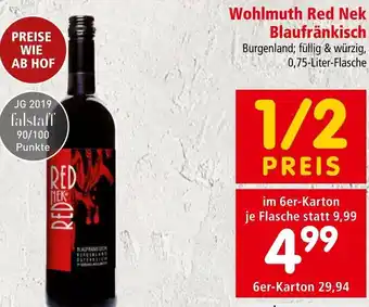 Interspar Wohlmuth Red Nek Blaufränkisch 0,75-Liter-Flasche Angebot