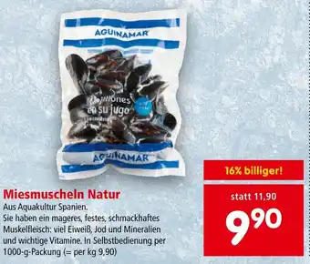 Interspar Miesmuscheln Natur 1000-g-Packung Angebot