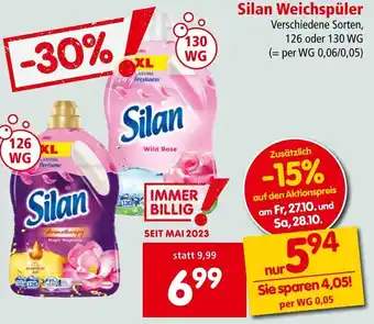 Interspar Silan Weichspüler 126 oder 130 WG Angebot