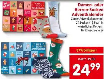 Interspar Damen- oder Herren-Socken Adventkalender Angebot