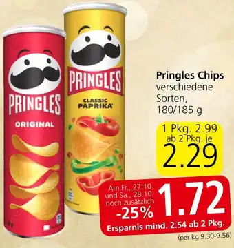 Eurospar Pringles Chips 180/185 g Angebot