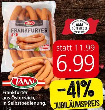 Eurospar Frankfurter aus Österreich, 1 kg Angebot