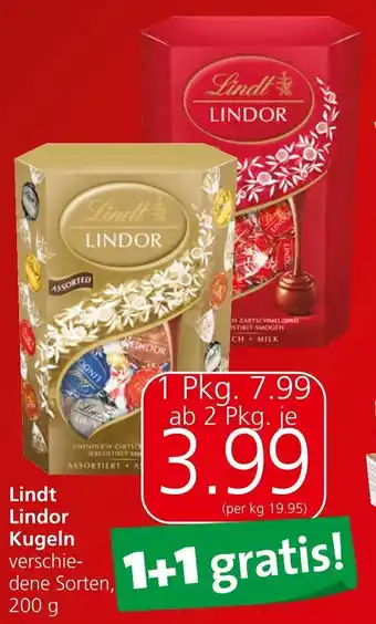Eurospar Lindt Lindor Kugeln 200 g Angebot