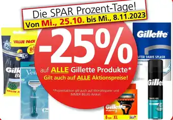 Eurospar auf ALLE Gillette Produkte Angebot