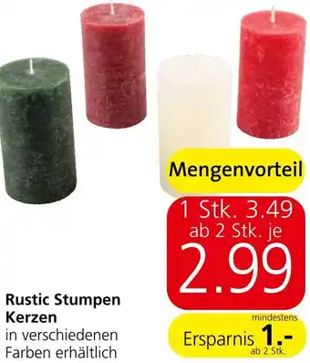 Eurospar Rustic Stumpen Kerzen Angebot