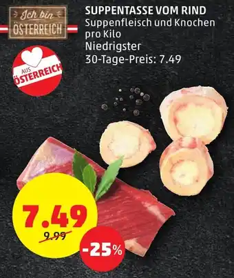 PENNY SUPPENTASSE VOM RIND Suppenfleisch und Knochen pro Kilo Angebot