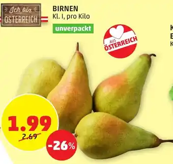 PENNY BIRNEN Kl. I, pro Kilo Angebot