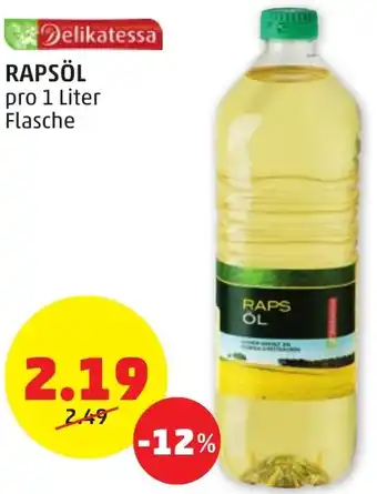 PENNY RAPSÖL pro 1 Liter Flasche Angebot