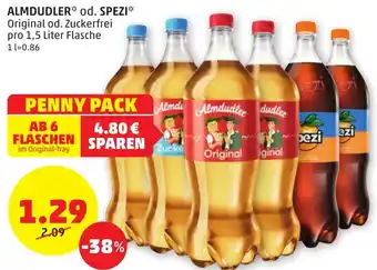 PENNY ALMDUDLER* od. SPEZI* Original od. Zuckerfrei pro 1,5 Liter Flasche Angebot