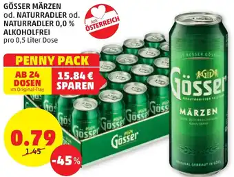 PENNY GÖSSER MÄRZEN od. NATURRADLER od. NATURRADLER 0,0 % ALKOHOLFREI Angebot