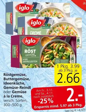Spar Röstgemüse, Buttergemüse, Ideenküche, Gemüse-Reindl oder Gemüse à la Creme, versch. Sorten, 300-500 g Angebot